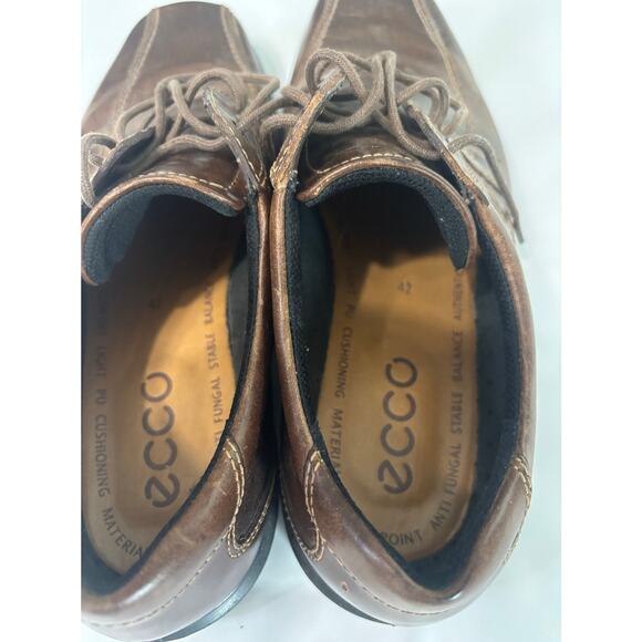 Ecco Helsinki brown bicycle toe lace-up, leather casual oxford shoes, size 42 main image 5